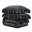 Microvezel dekbedovertrek Ruffles - Antraciet
