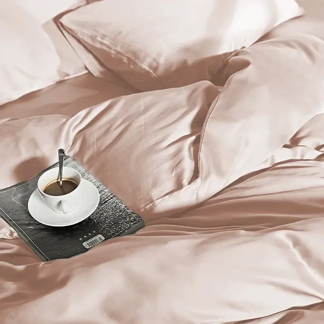 Bamboe dekbedovertrek Blush Roze