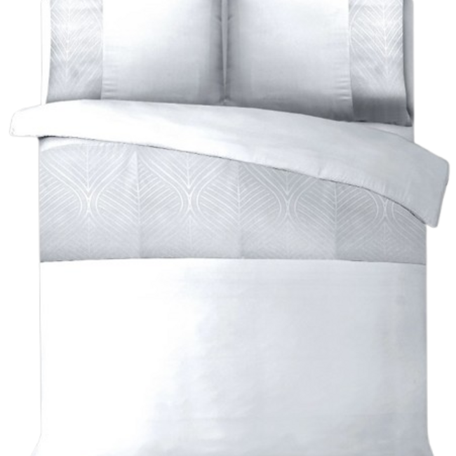 Microvezel dekbedovertrek Berlin - Wit