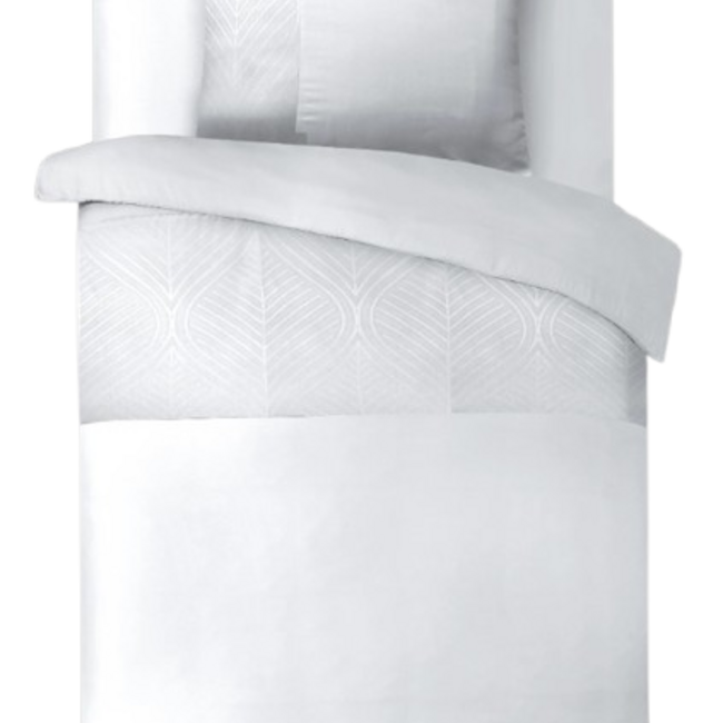 Microvezel dekbedovertrek Berlin - Wit