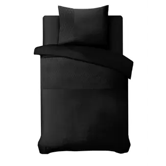 Sleeptime Dekbedovertrek Valencia - Zwart - Microvezel - eenpersoons
