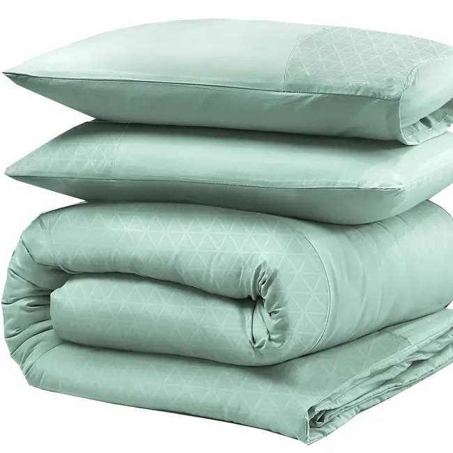 Microvezel  dekbedovertrek Monte Negro - Mintgroen - Microvezel - 1 40x220 + 60x70 cm