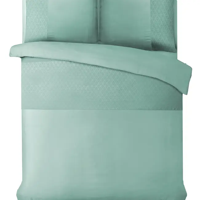Microvezel  dekbedovertrek Monte Negro - Mintgroen - Microvezel - 1 40x220 + 60x70 cm