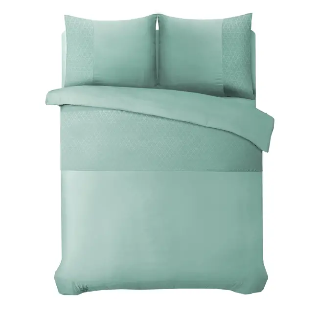 Microvezel  dekbedovertrek Monte Negro - Mintgroen - Microvezel - 1 40x220 + 60x70 cm