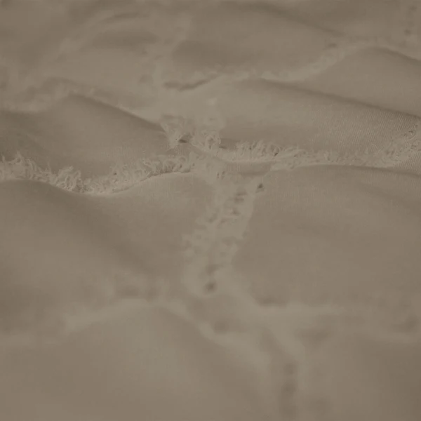 Eazy dekbed zonder overtrek inclusief kussensloop - Tufted Curve - taupe
