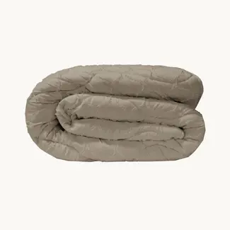 .Decoware® Easy dekbed zonder overtrek inclusief kussensloop - Tufted Curve - taupe