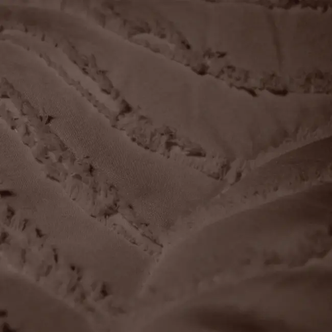 Easy dekbed zonder overtrek inclusief kussensloop - Tufted Waves - bruin