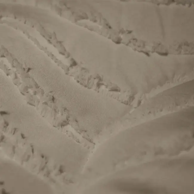 Easy dekbed zonder overtrek inclusief kussensloop - Tufted Waves  - taupe