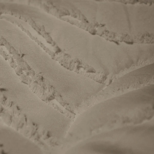 Eazy dekbed zonder overtrek inclusief kussensloop - Tufted Waves - taupe