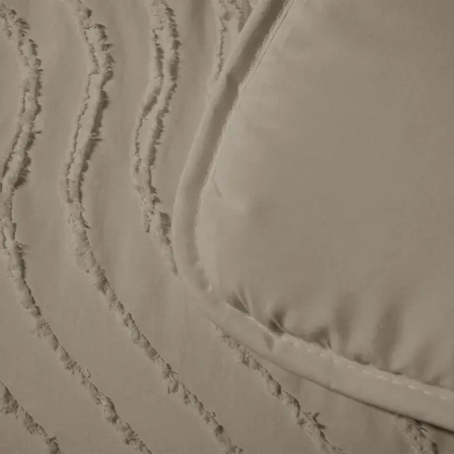 Easy dekbed zonder overtrek inclusief kussensloop - Tufted Waves  - taupe