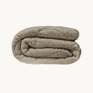 .Decoware® Easy dekbed zonder overtrek inclusief kussensloop - Tufted Waves - taupe