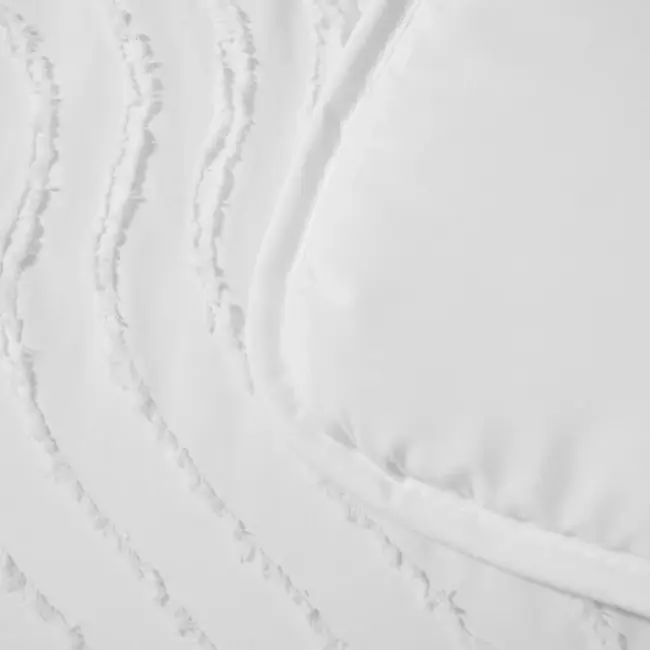 Easy dekbed zonder overtrek inclusief kussensloop - Tufted Waves - wit