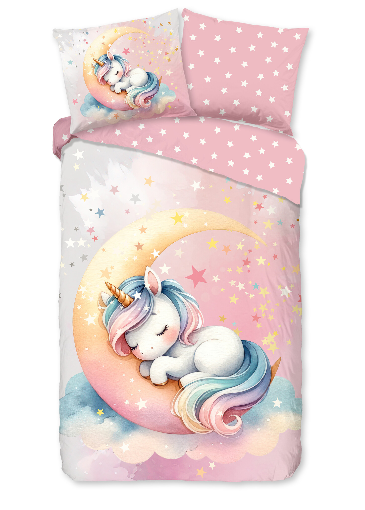 Katoen kinderdekbedovertrek Molly - 140x220 + 60x70 cm