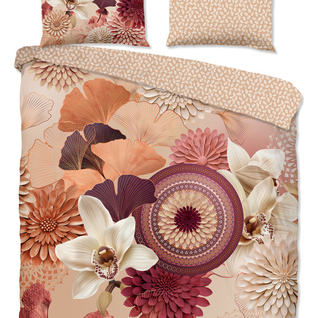 Katoensatijn dekbedovertrek Quente - zand