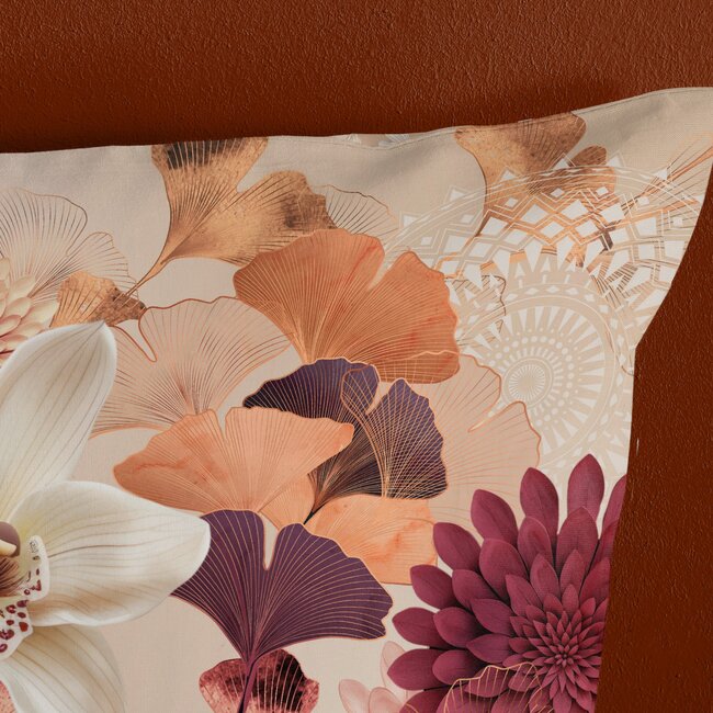 Katoensatijn dekbedovertrek Quente - zand