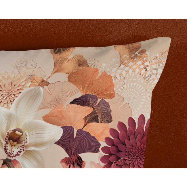 Katoensatijn dekbedovertrek Quente - zand