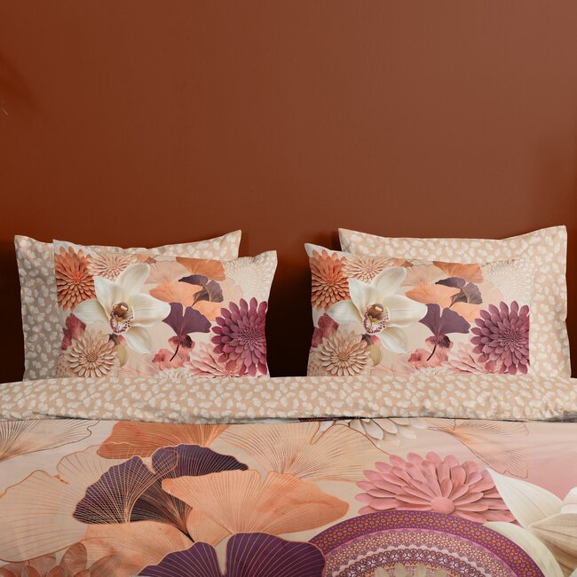 Katoensatijn dekbedovertrek Quente - zand