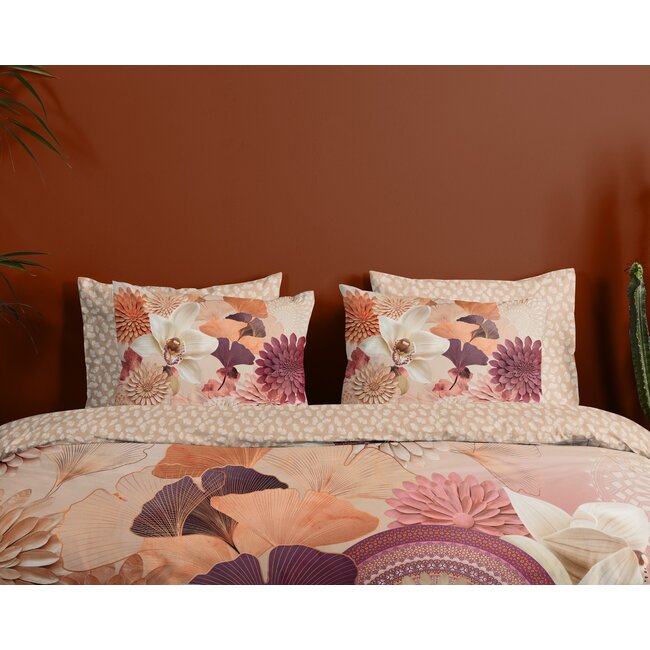 Katoensatijn dekbedovertrek Quente - zand