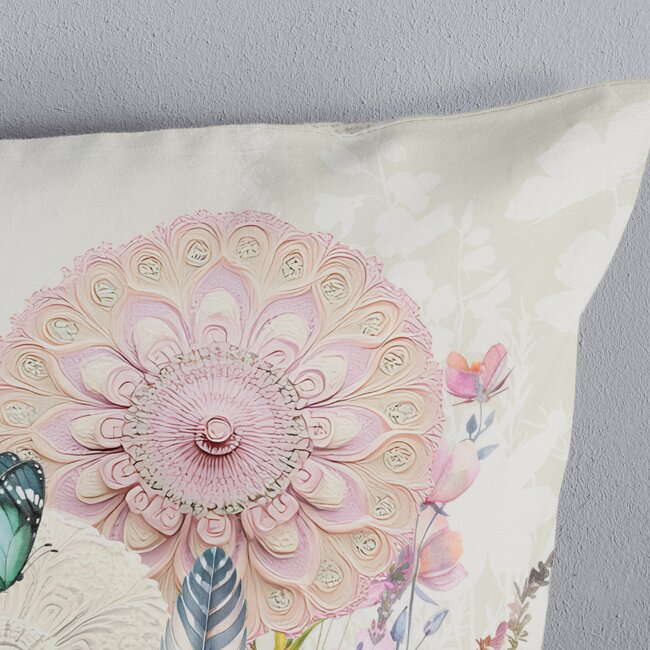 Katoensatijn dekbedovertrek Maysa Off White