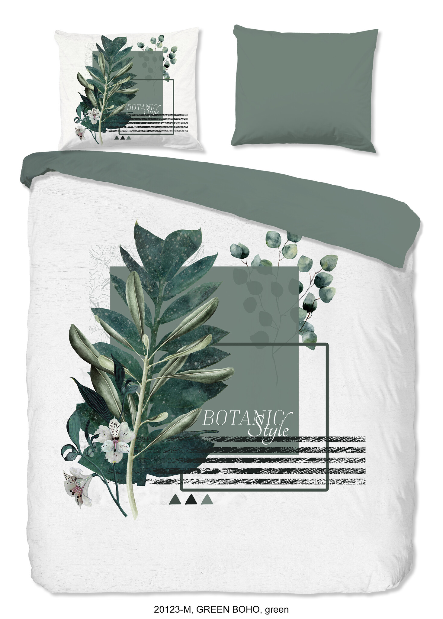 Microvezel dekbedovertrek Green Boho