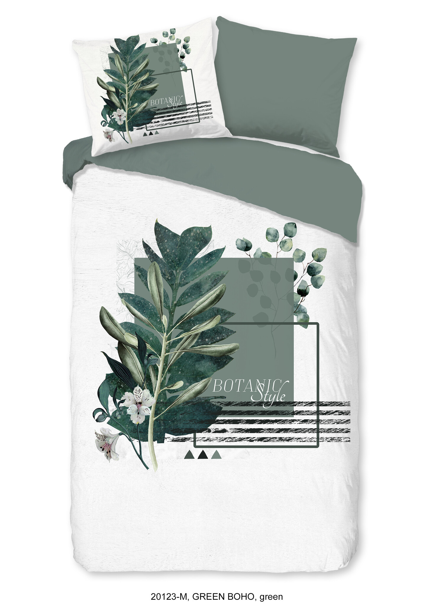 Microvezel dekbedovertrek Green Boho