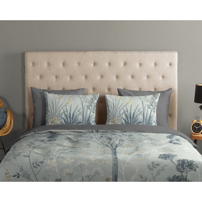 Katoen dekbedovertrek Charles grijs