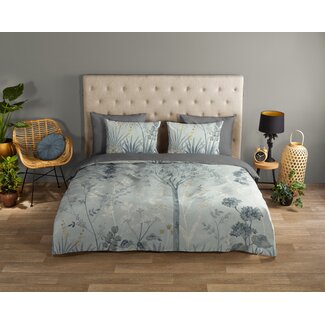 Good Morning Katoen dekbedovertrek Charles grijs