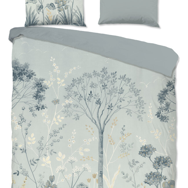 Katoen dekbedovertrek Charles grijs