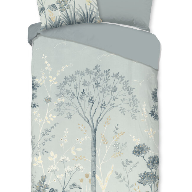 Katoen dekbedovertrek Charles grijs