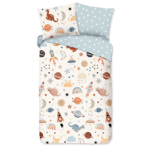 Katoen kinderdekbedovertrek Eclips - 140x220 + 60x70 cm