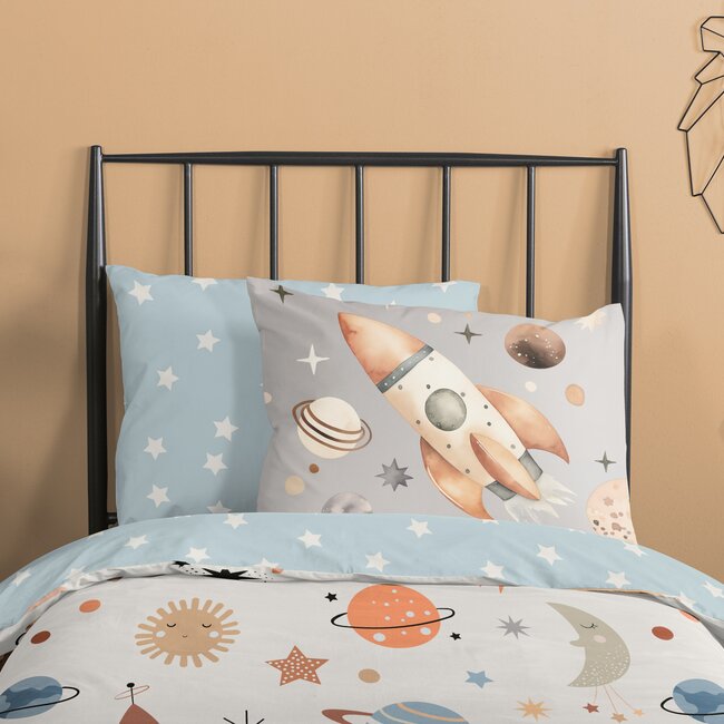 Ledikant dekbedovertrek Eclips - katoen - 100x135 + 40x60 cm