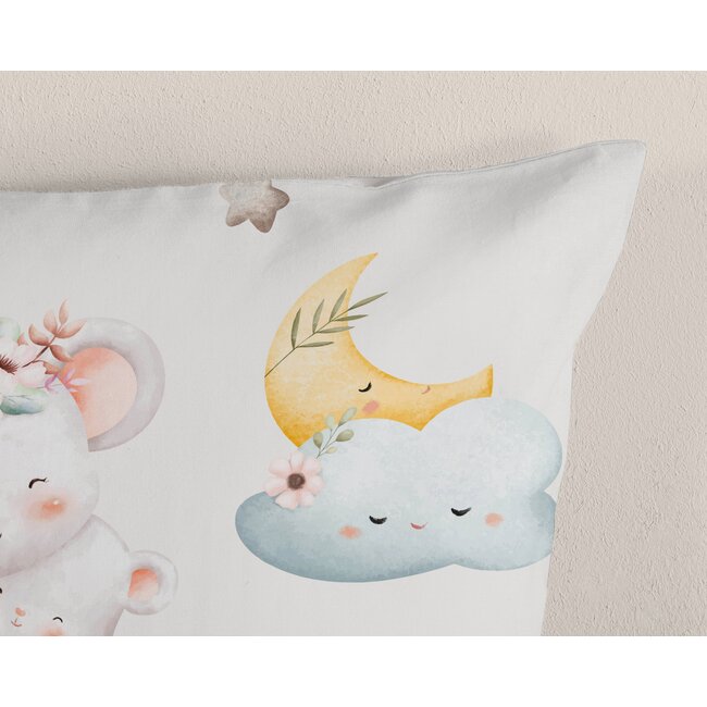 Katoen kinderdekbedovertrek Hugs - 140x220 + 60x70 cm