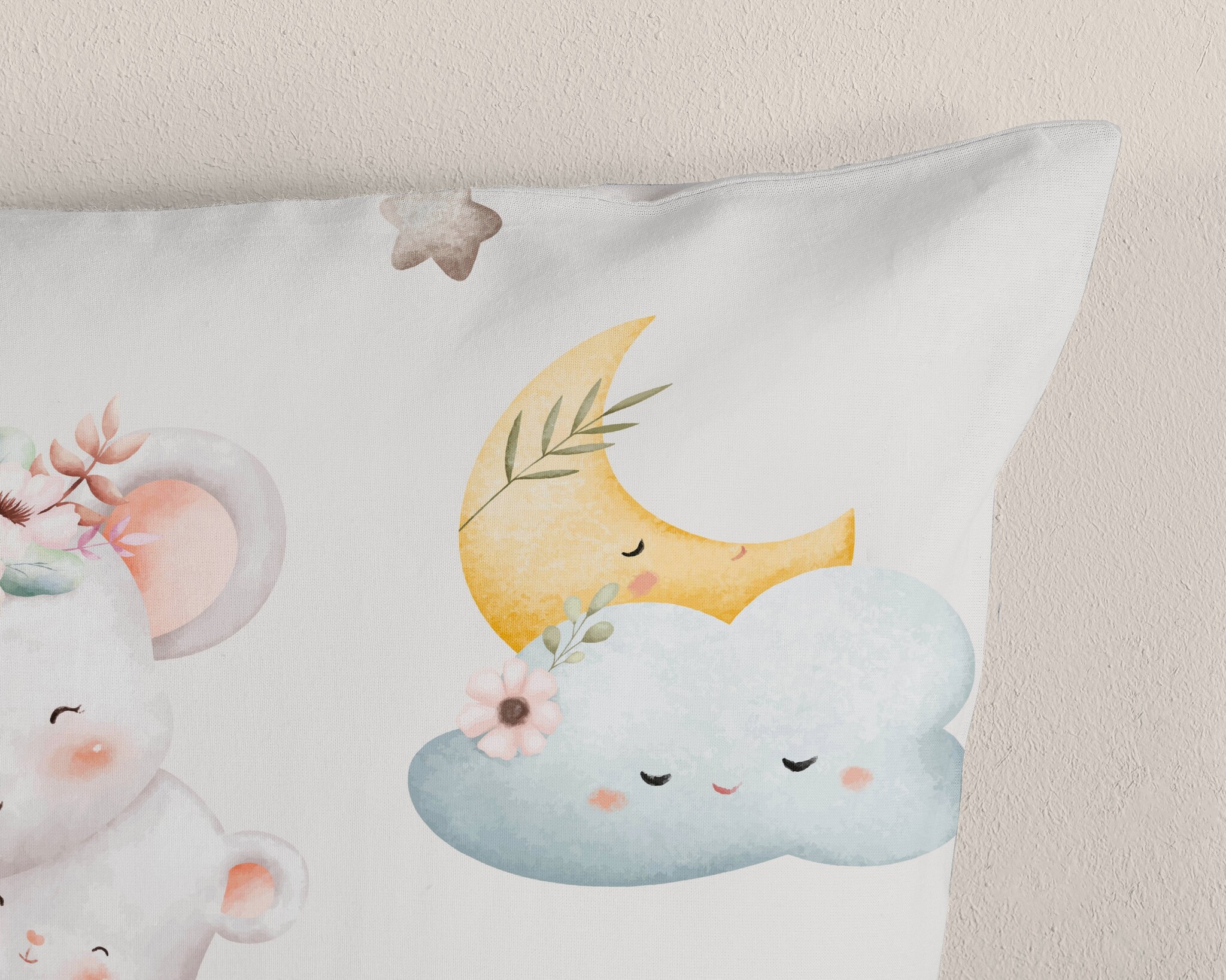 Katoen kinderdekbedovertrek Hugs - 140x220 + 60x70 cm