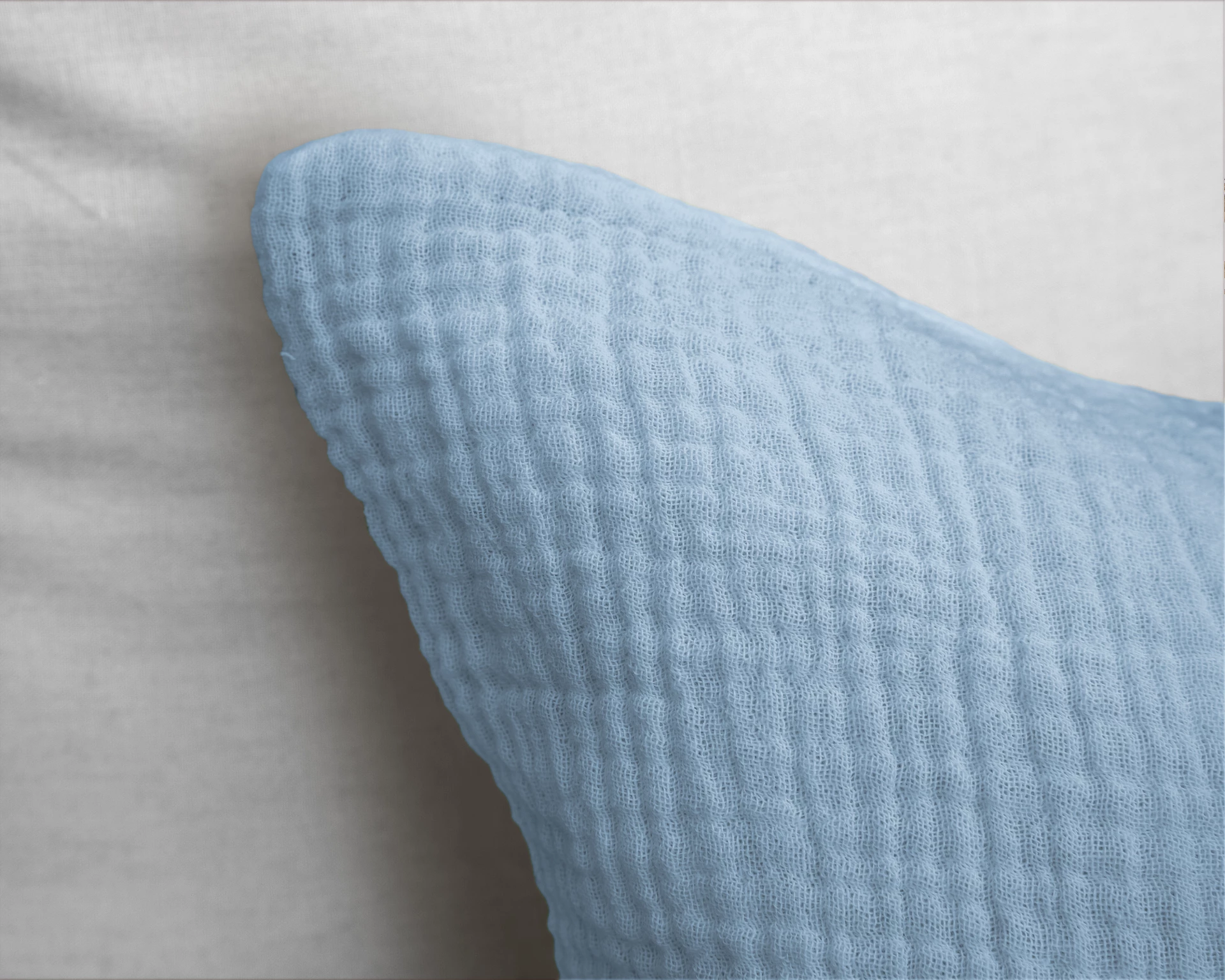 Katoen percale dekbedovertrek Mousseline - Sky Blauw