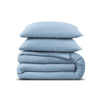 Dreamhouse Katoen percale dekbedovertrek Mousseline - Sky Blauw