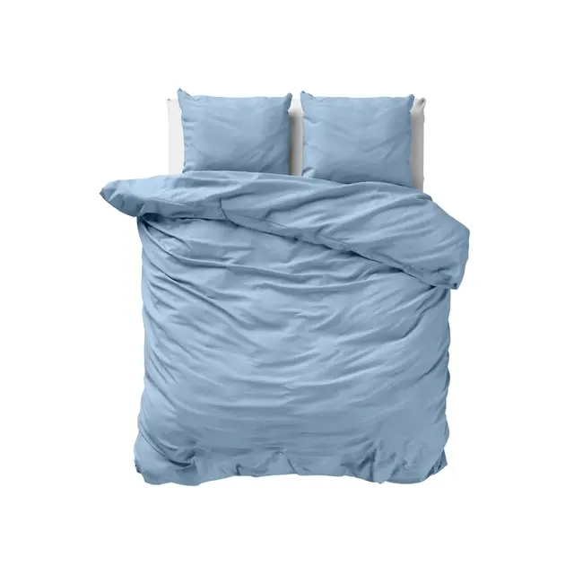 Mousseline dekbedovertrek - Sky Blauw - Katoen percale