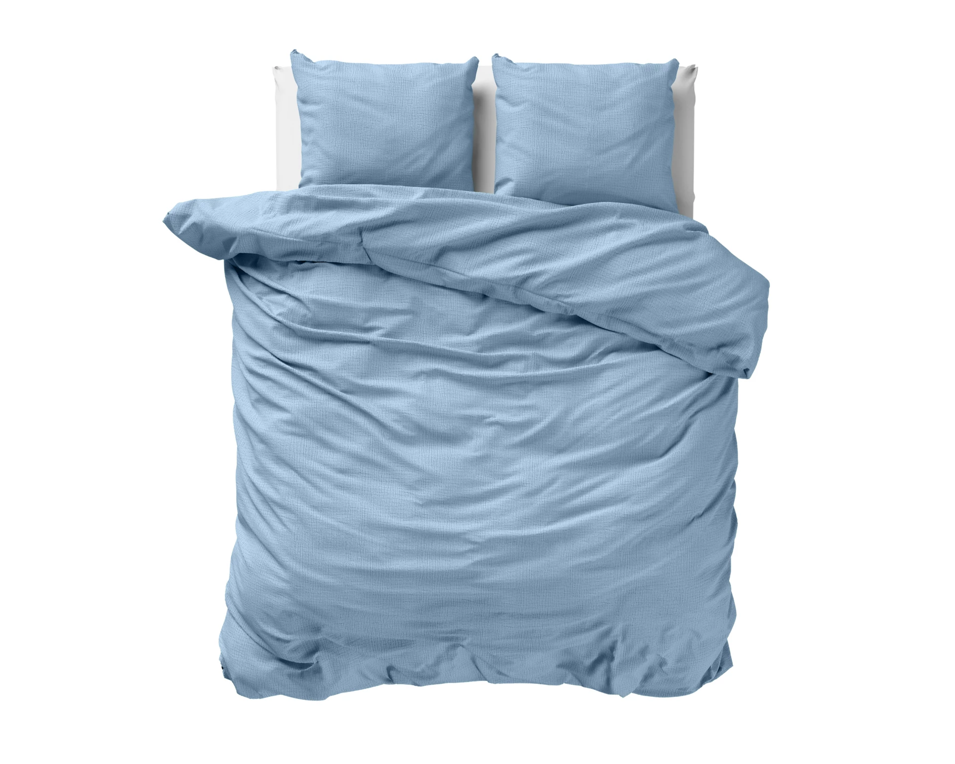 Katoen percale dekbedovertrek Mousseline - Sky Blauw