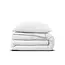 Mousseline dekbedovertrek - Wit - Katoen percale  - 1-persoons (140x220 + 60x70cm)
