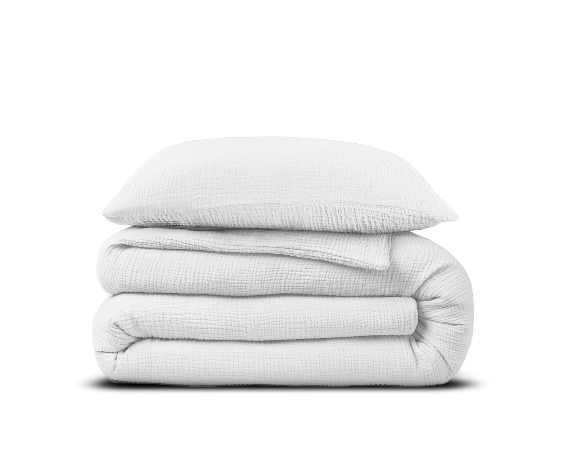 Katoen percale dekbedovertrek Mousseline - Wit