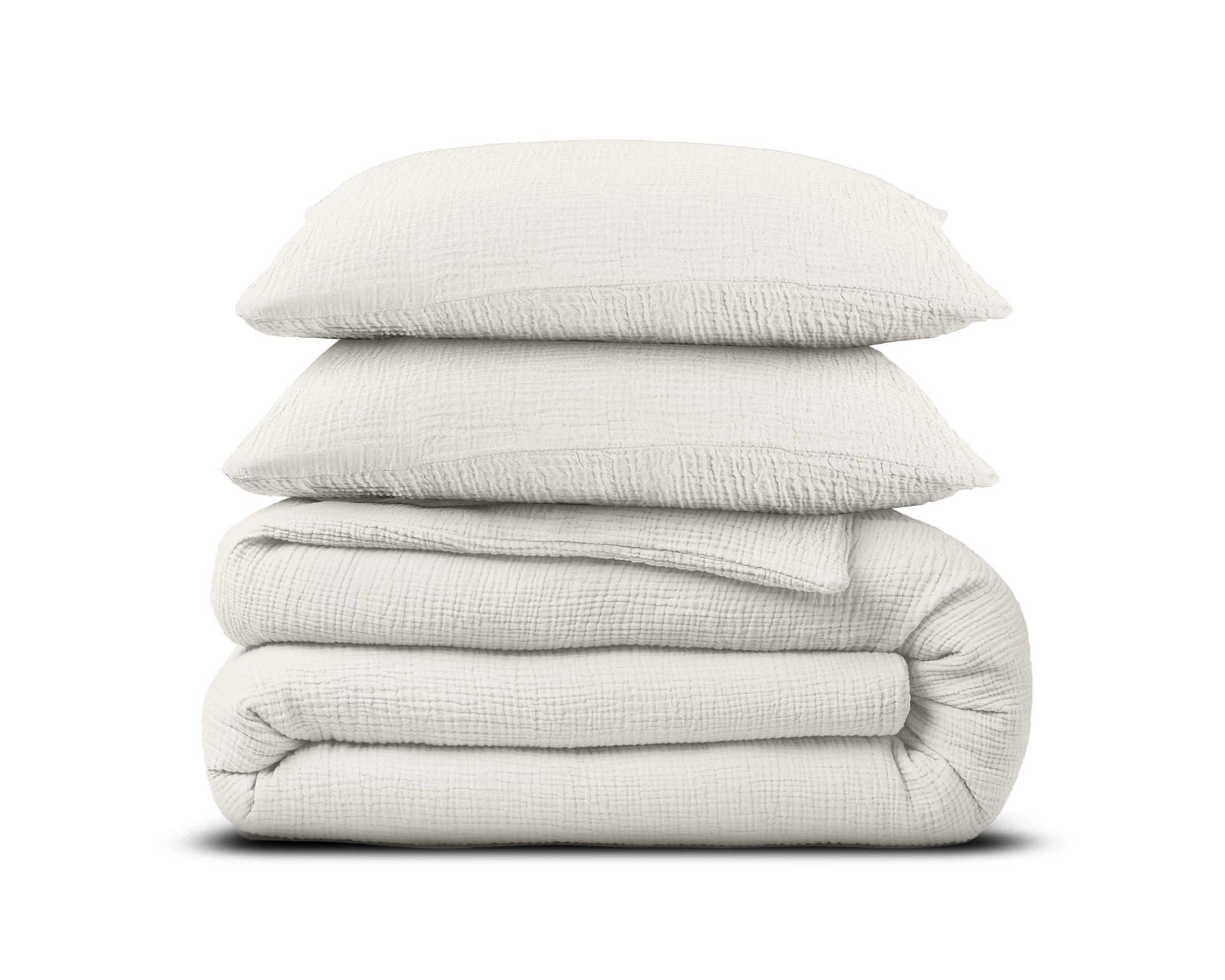Katoen percale dekbedovertrek Mousseline - Off White