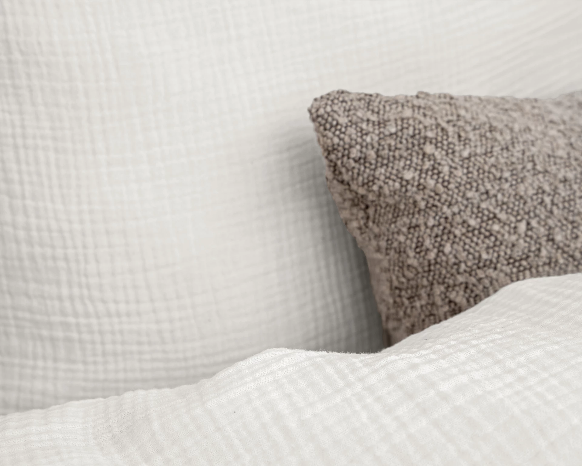 Katoen percale dekbedovertrek Mousseline - Off White