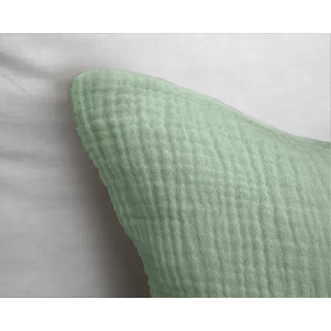 Mousseline dekbedovertrek - Groen - Katoen percale  - Lits-jumeaux (240x220 + 2st 60x70cm)