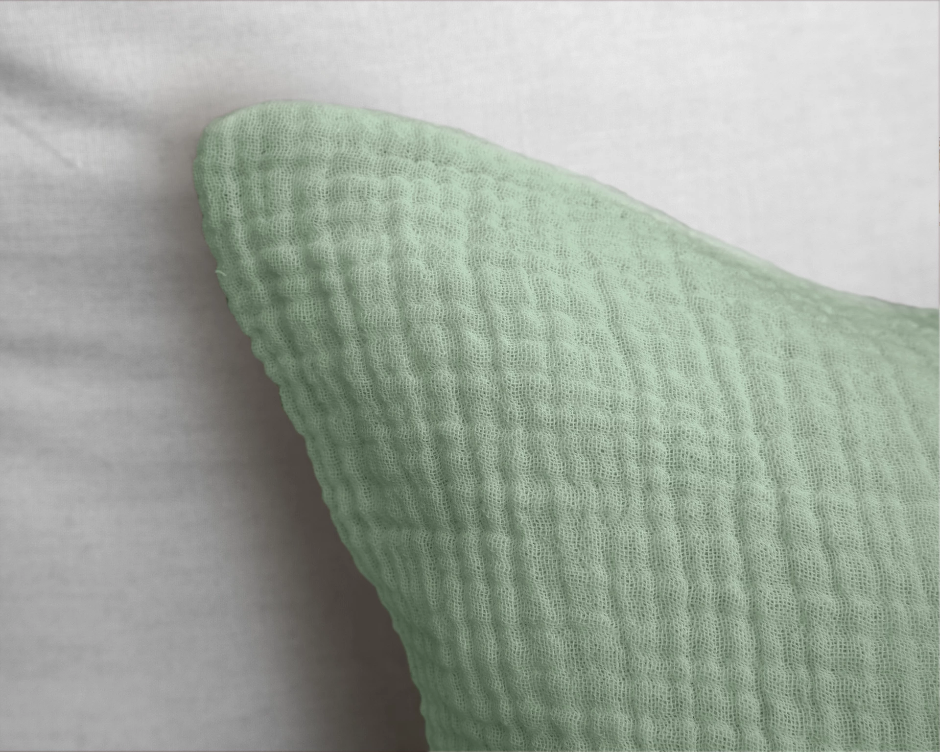 Katoen percale dekbedovertrek Mousseline - Groen