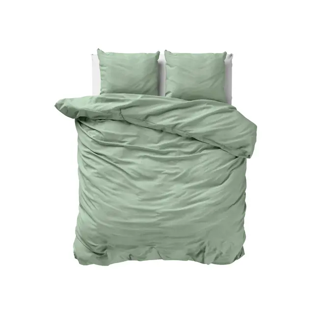 Katoen percale dekbedovertrek Mousseline - Groen