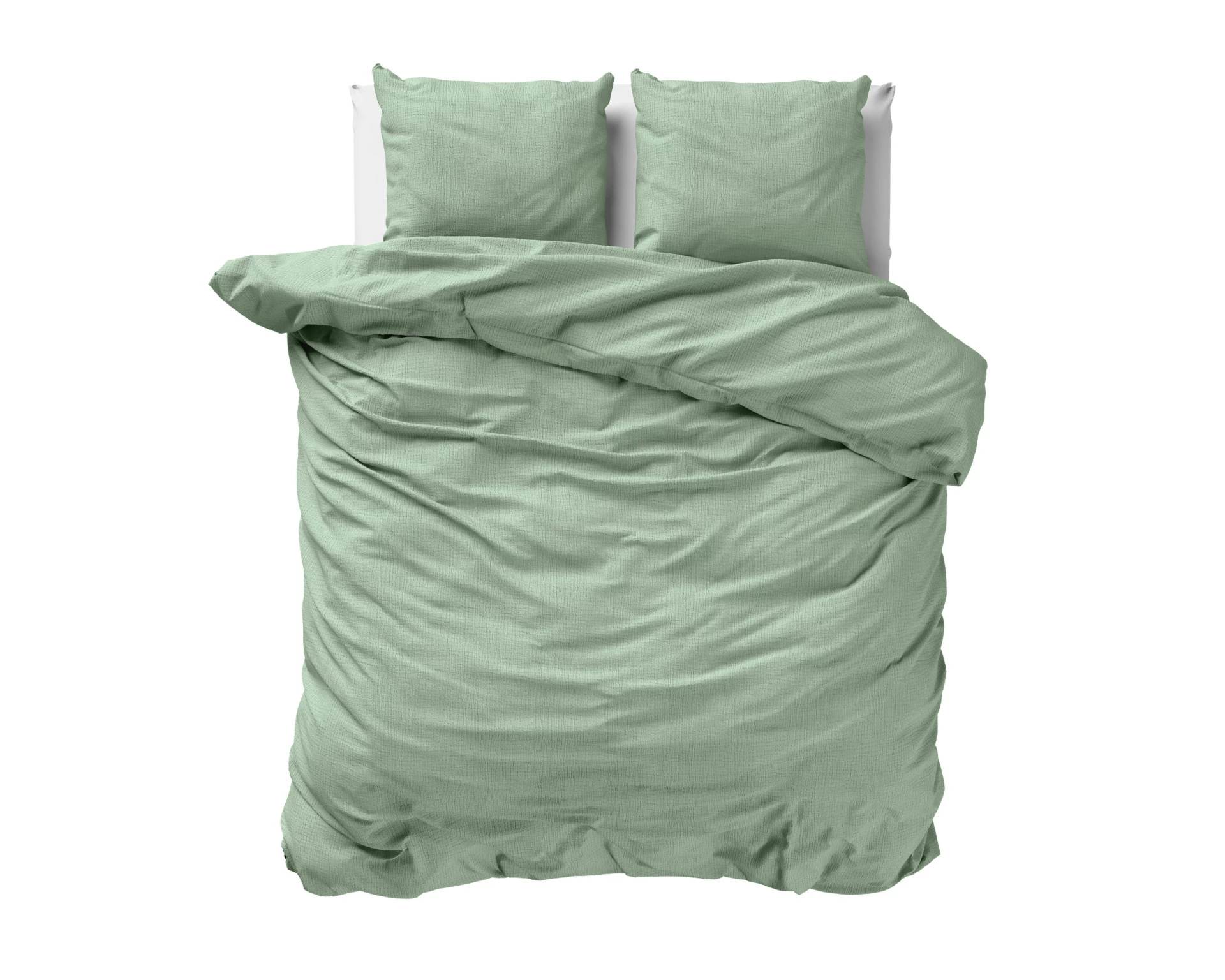 Katoen percale dekbedovertrek Mousseline - Groen