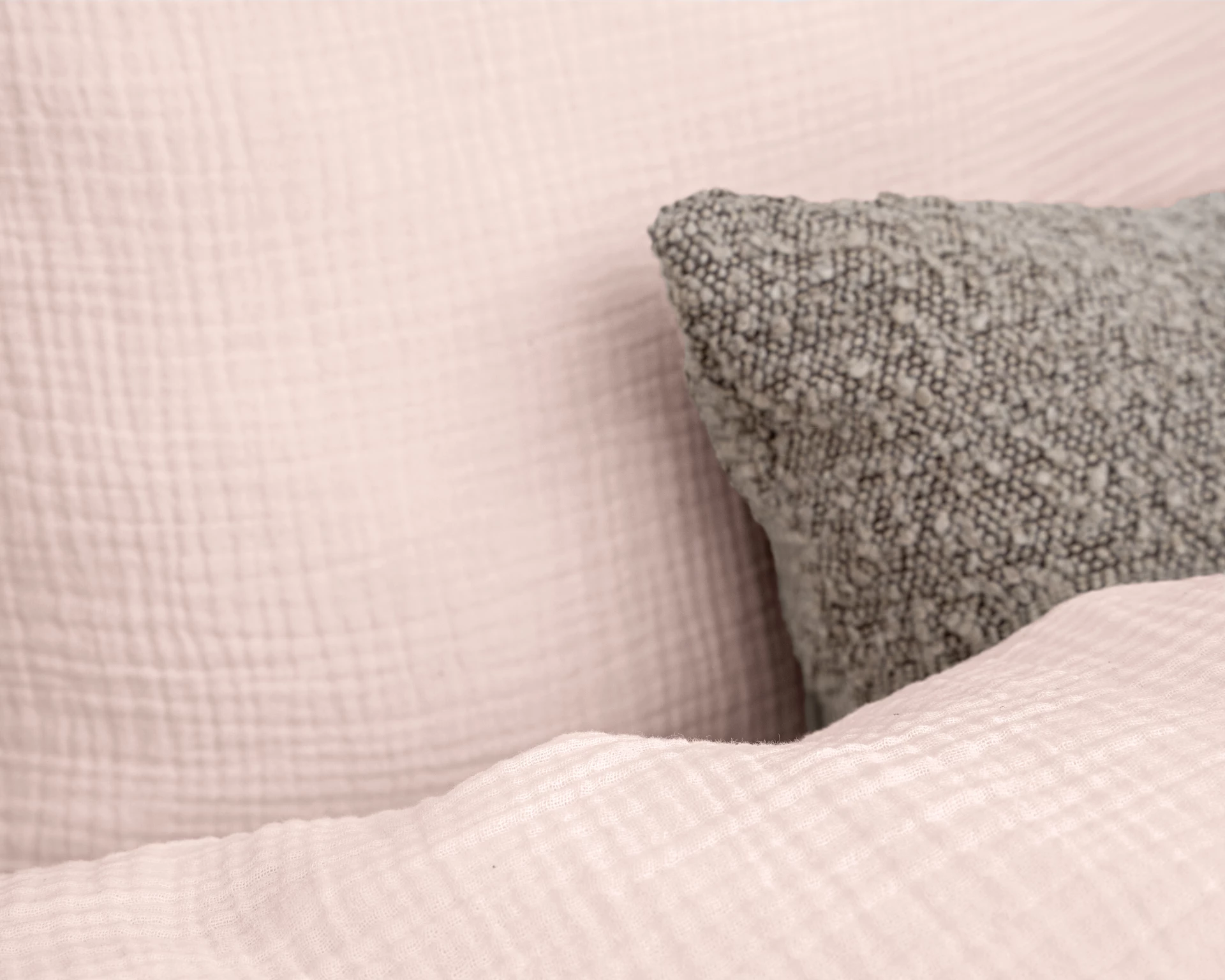 Katoen percale dekbedovertrek Mousseline - Roze