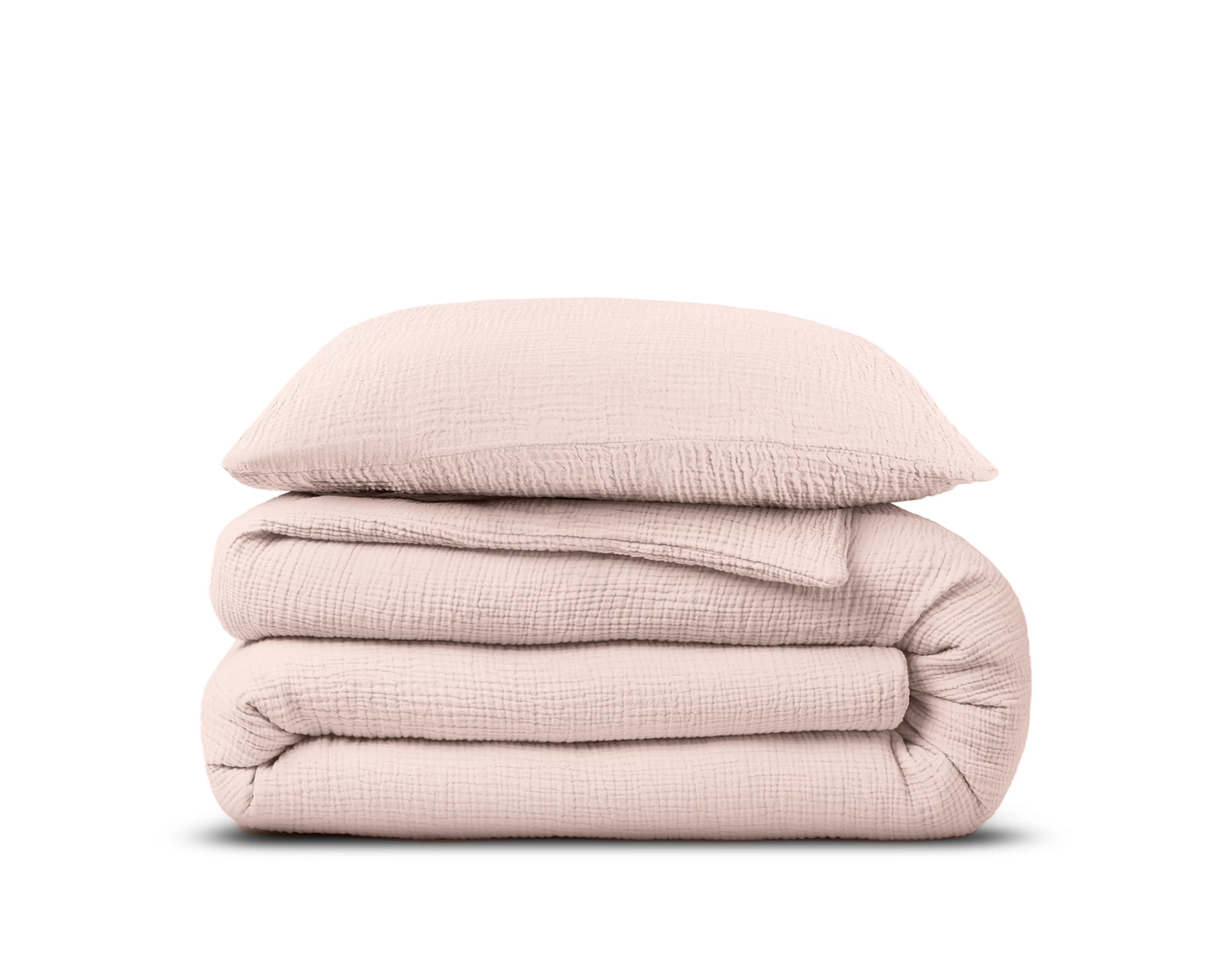 Katoen percale dekbedovertrek Mousseline - Roze