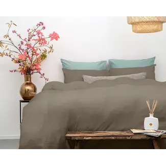 Dreamhouse Katoen percale dekbedovertrek Mousseline - Taupe