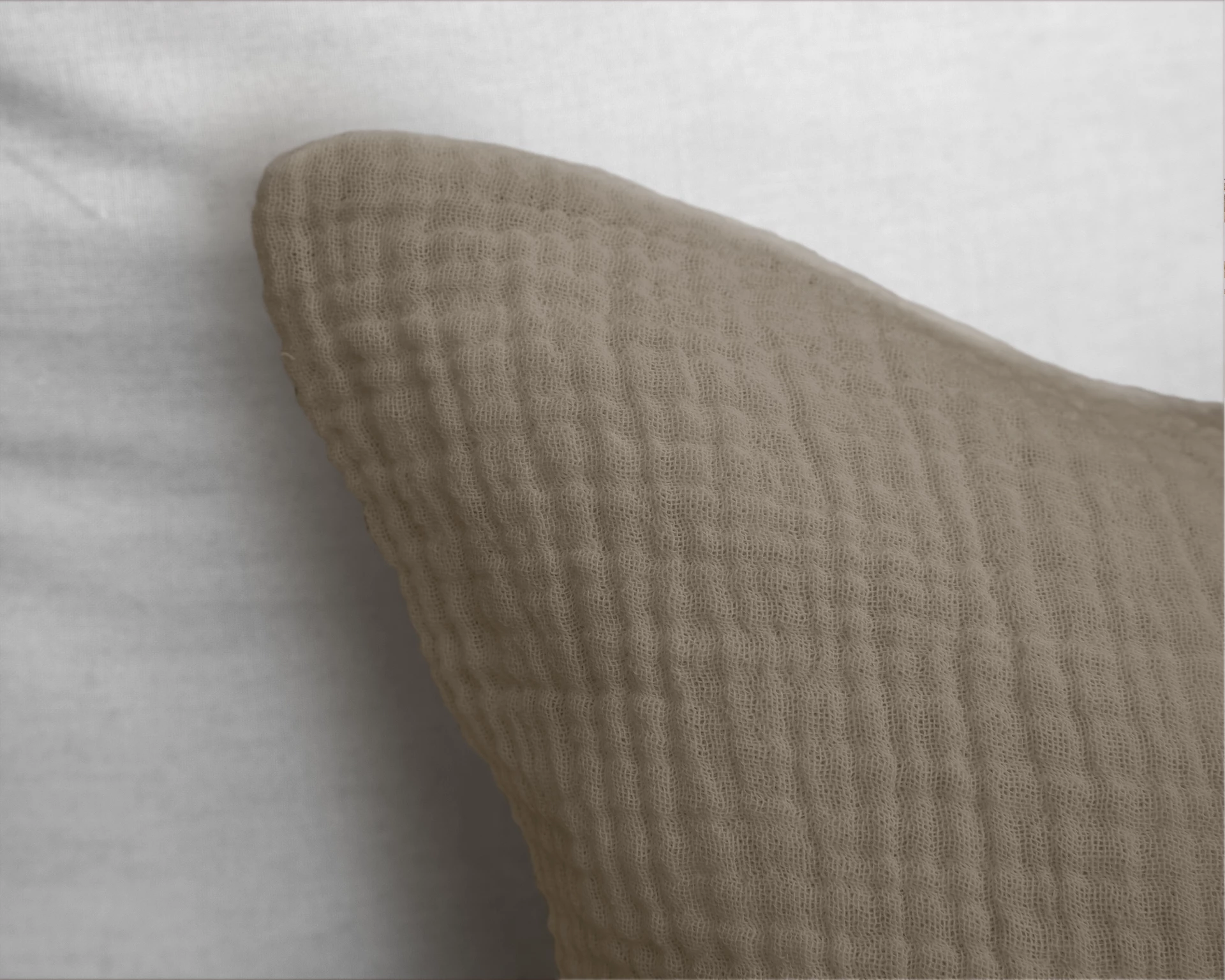 Katoen percale dekbedovertrek Mousseline - Taupe