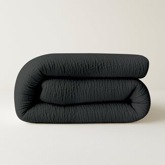 .Decoware® Easy dekbed zonder overtrek inclusief kussensloop - Mousseline - Antraciet